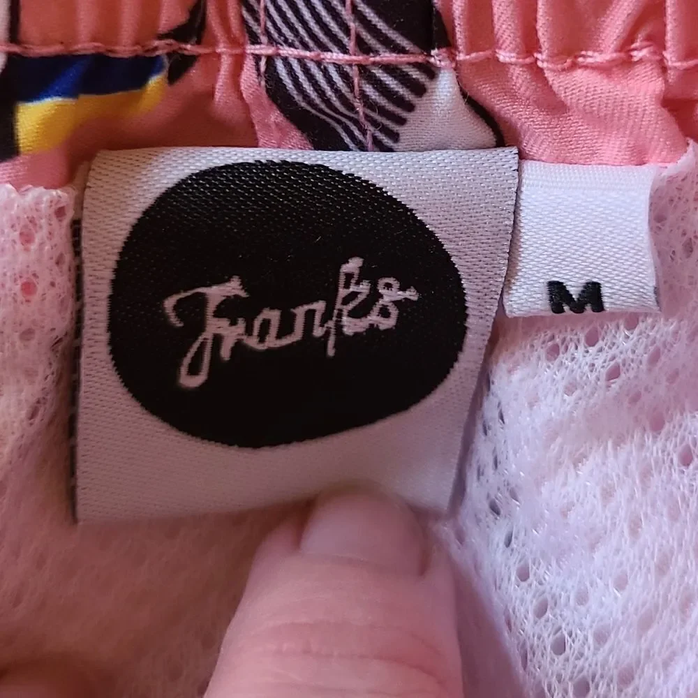 Frank's Australia Swim Trunks Pink Toucan Print Size Medium